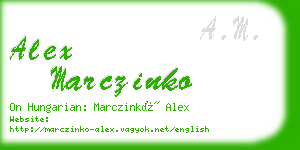 alex marczinko business card